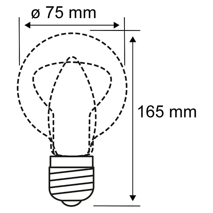 Paulmann Inner Glow LED-Leuchtmittel Spiral - 1 Stk., E27, Warmweiß, Birnenform