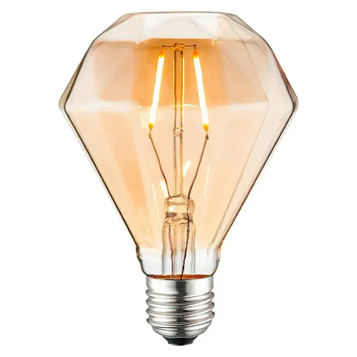 Home Sweet Home Ledlamp Diamant - 2 W, E27, Warm wit, Diamant - Vooraanzicht
