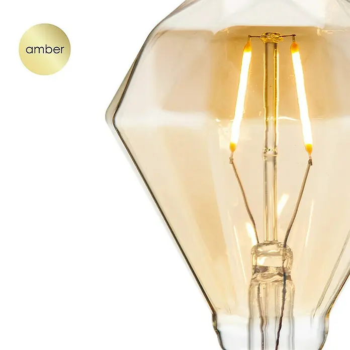 Home Sweet Home LED-Leuchtmittel Edison - 2 W, E27, Warmweiß, Diamant - Detailaufnahme