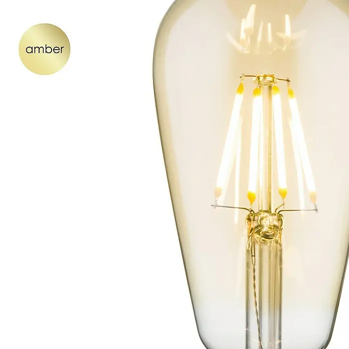 Home Sweet Home LED-Leuchtmittel Amber - 4 W, E27, Warmweiß, ST64 - Detailaufnahme