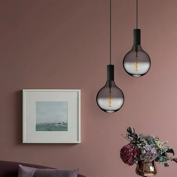 Home Sweet Home Ledlamp Deco Rib Smoke - E27, 4 W, G125, 20 lm, Dimbaar - Sfeeropname