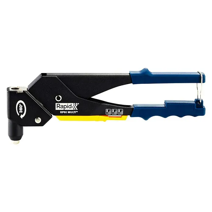 Rapid Blindnietzange RP60 Multi - Passend für: Aluminium-/Edelstahlnieten (Ø 3,2/4/4,8 mm) - Linke Seitenansicht