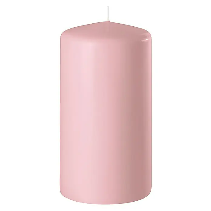 Stumpenkerze Safe - Ø x H: 6 x 10 cm, Antikrosa - Vorderansicht