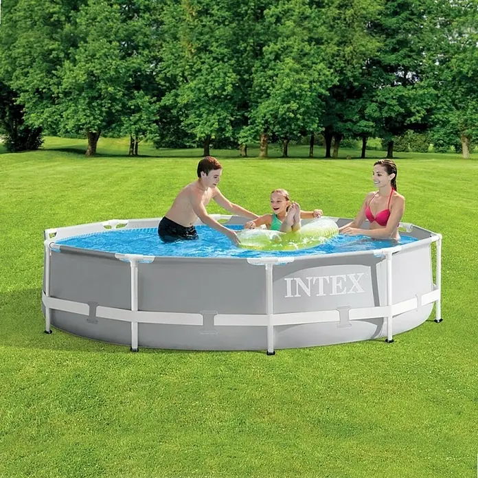 Set bazen s priborom Frame Pool Prism Rondo - Promjer: 305 cm, 4.485 l - Proizvod u upotrebi