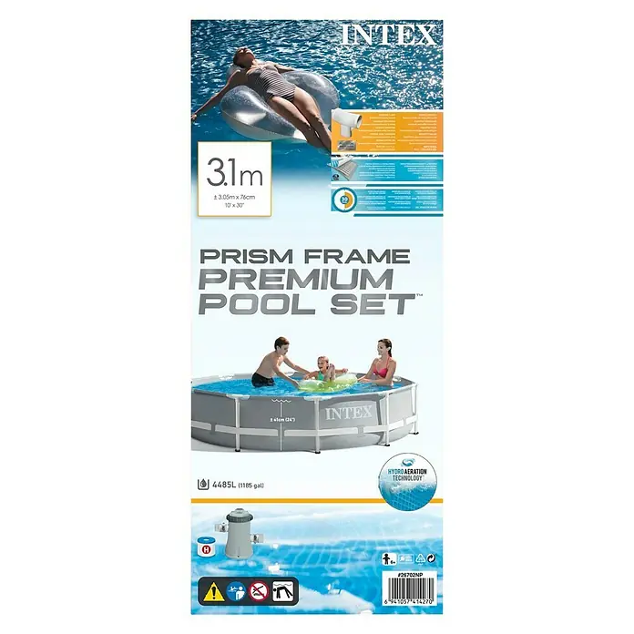Set bazen s priborom Frame Pool Prism Rondo - Promjer: 305 cm, 4.485 l - Pogled sprijeda