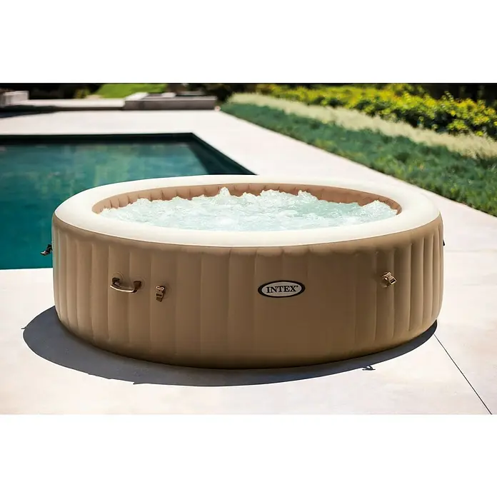 Intex Pure Spa Hidromasažni bazen Pure Spa Bubble - Ø x V: 216 x 71 cm, 1.098 l, Prikladno za: 6 odraslih osoba - Živopisni prikaz