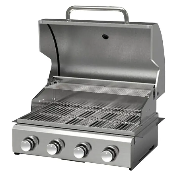 Plinski roštilj Too much BBQ1 - Broj plamenika: 4, Dimenzija rešetke za pečenje: 61 x 39 cm, 14,07 kW - Dijagonalni pogled