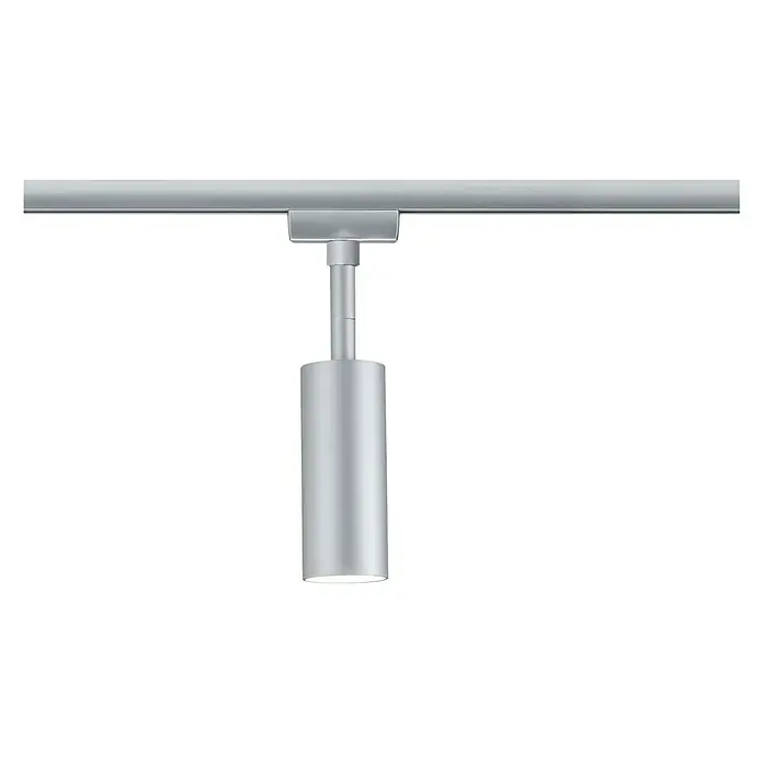 Paulmann URail LED-Spot Tubo - 5 W, L x B x H: 10,5 x 4,2 x 19,6 cm, Chrom matt - Vorderansicht