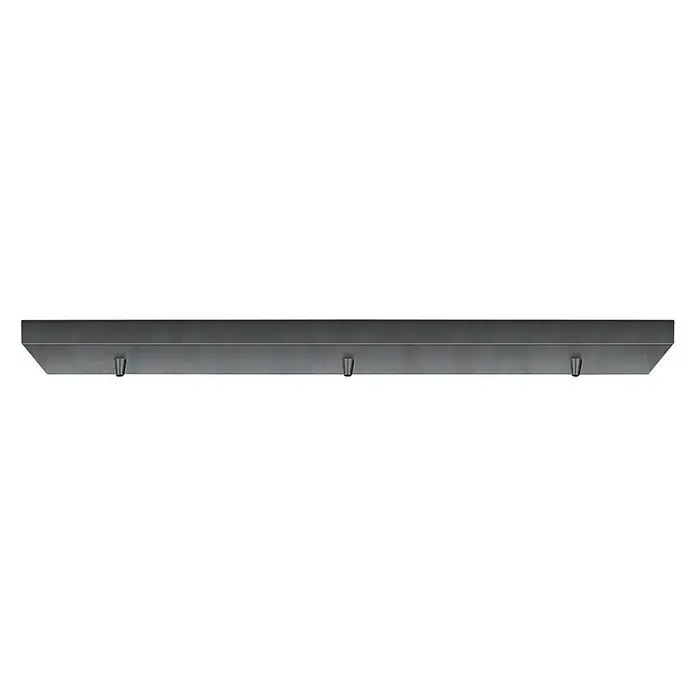 Home Sweet Home Plafondhouder voor lamp - 3 voudig, Gun Metal - Zicht van beneden