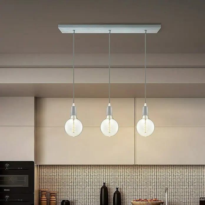 Home Sweet Home Plafondhouder voor lamp - 3 voudig, Beton - Sfeeropname