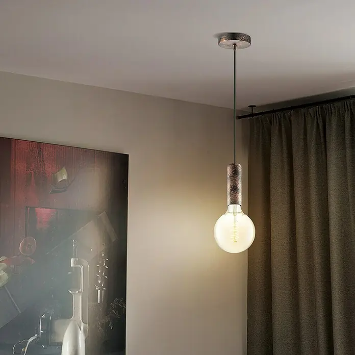 Home Sweet Home Plafondhouder voor lamp - Enkelvoudig, Roest, Metaal - Sfeeropname