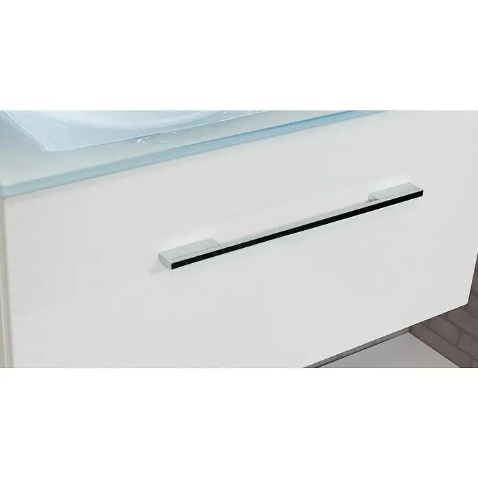 Camargue Stella Waschtischunterschrank - 79,4 x 48,9 x 39 cm, 1 Schubkasten, Mit Beleuchtung, Weiß - Detailaufnahme