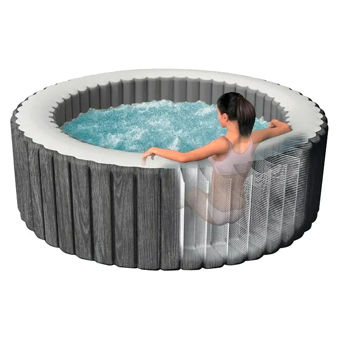 Intex Pure Spa Außen-Whirlpool Greywood Deluxe - Ø x H: 216 x 71 cm, 1.098 l, Geeignet für: 6 Erwachsene - Anwendungsbeispiel