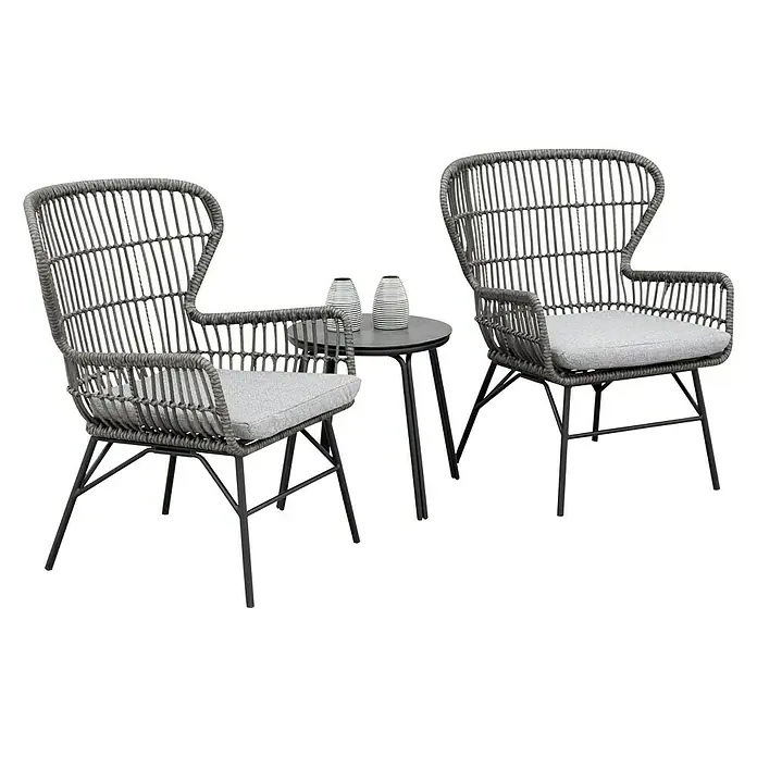 Conjunto de muebles Lavinia - 3 piezas, Gris Marrón - Vista angular