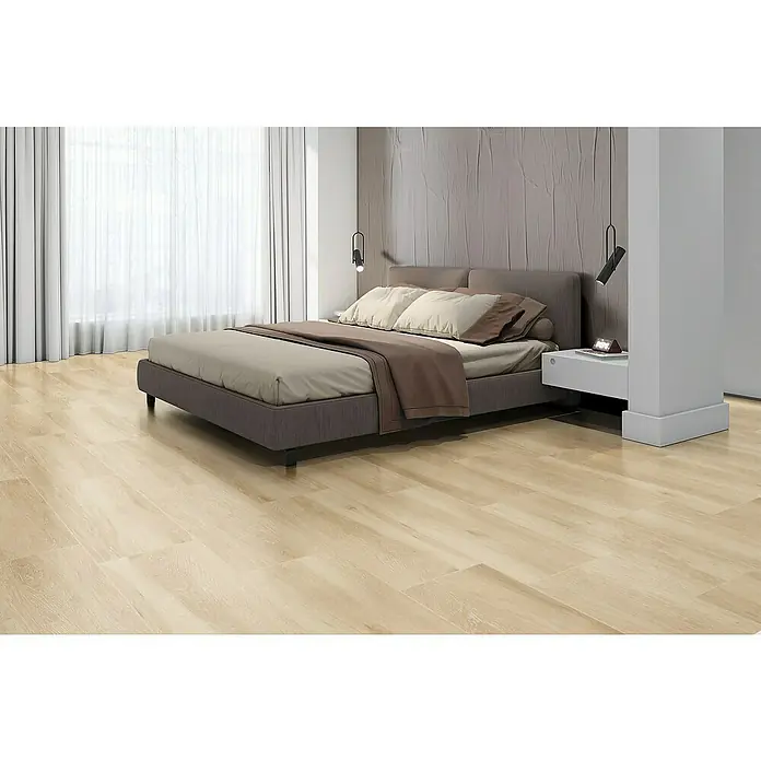 Pavimento cerámico Atelier - 23,5 x 66,2 cm, Natural, Estilo madera - Foto ambiente