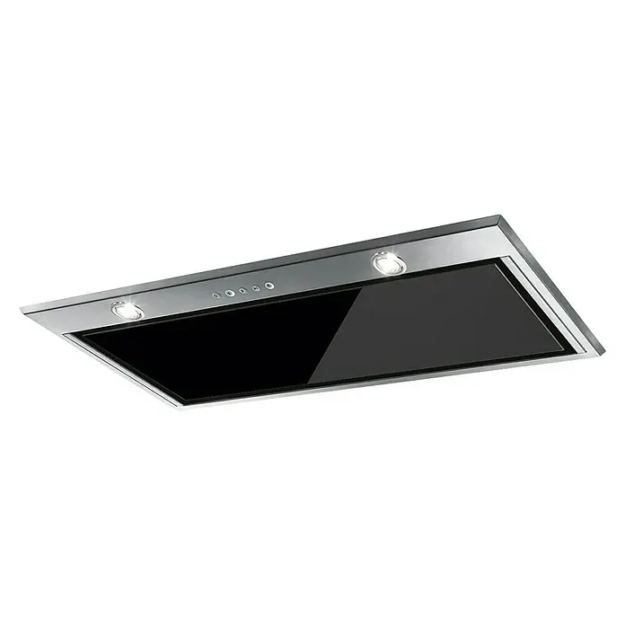 Mepamsa Campana integrable Irún - Ancho: 70 cm, Potencia de aire máx.: 620 m³/h, Negro/Acero inoxidable - Vista angular
