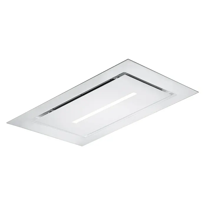 Mepamsa Campana para isla Cielo Cristal - Ancho: 90 cm, Potencia de aire máx.: 740 m³/h, Blanco - Vista angular