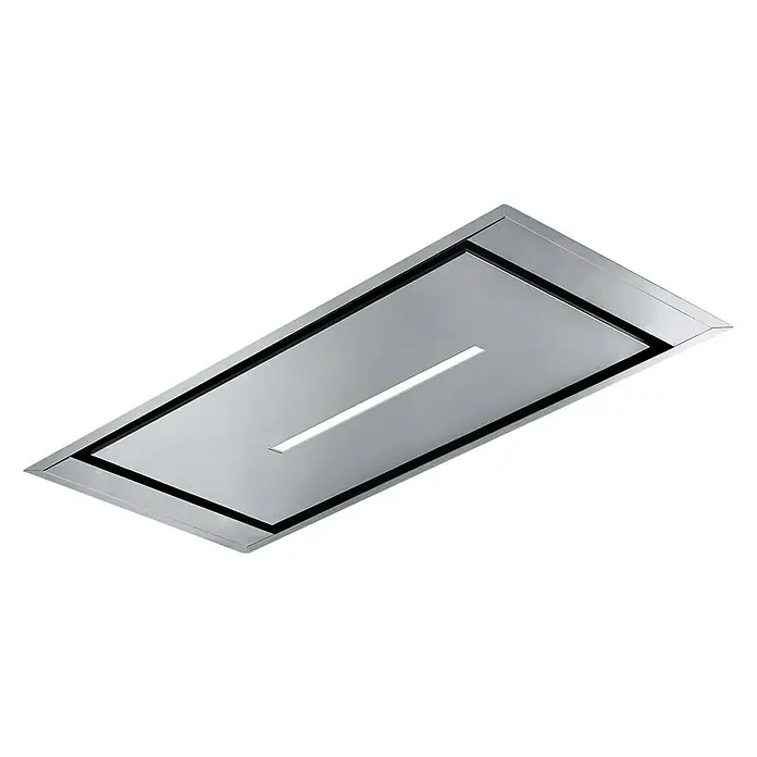 Mepamsa Campana para isla Cielo - Ancho: 120 cm, Potencia de aire máx.: 740 m³/h, Acero inoxidable - Vista angular