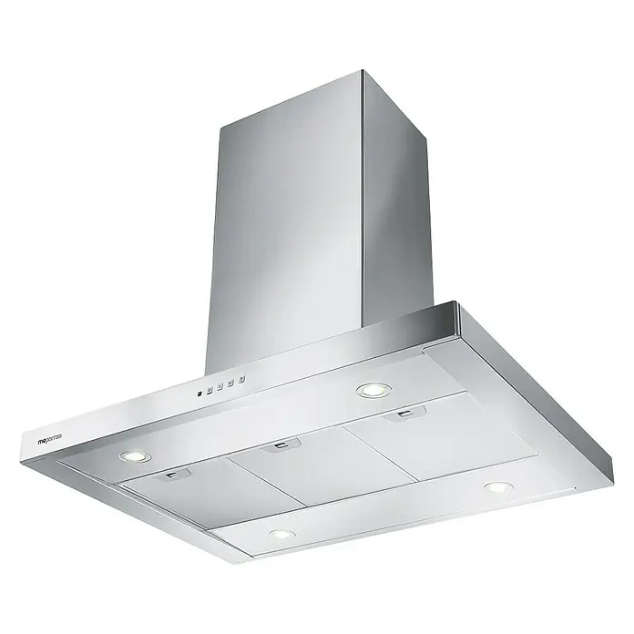Mepamsa Campana para isla Stilo Isla - Ancho: 90 cm, Potencia de aire máx.: 685 m³/h, Acero inoxidable - Vista angular