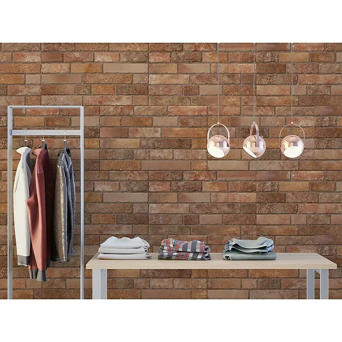 Revestimiento cerámico Brickwork - 33 x 55 cm, Teja, Mate - Foto ambiente