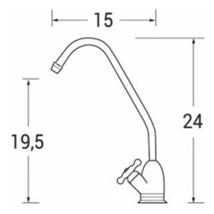 Bb agua Grifo EUR Ósmosis - Acero - Dibujo técnico