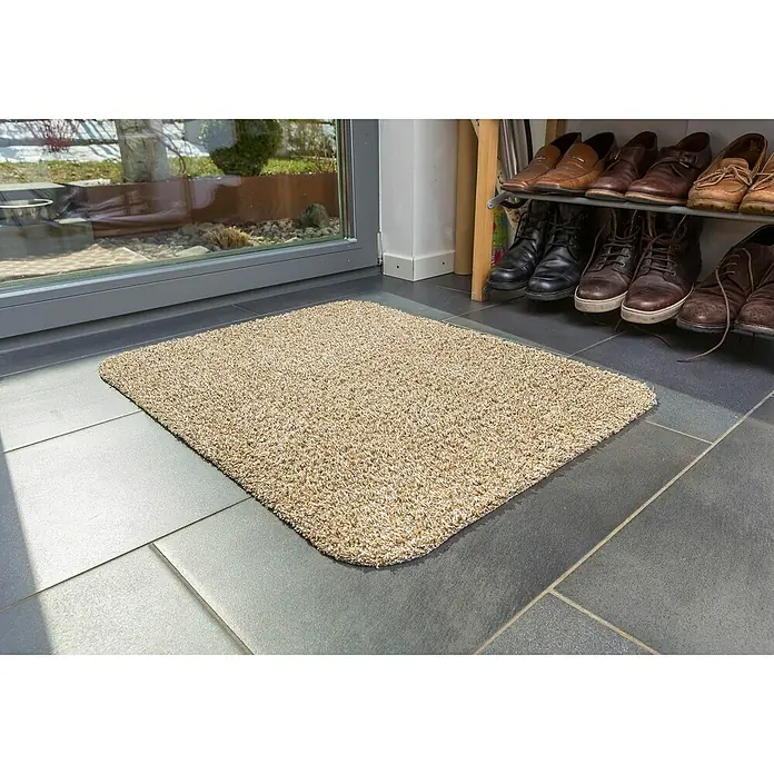 Astra Fußmatte Entra Saugaktiv - Uni, Beige, 75 x 130 cm, Material Nutzschicht: 100 % Baumwolle - Stimmungsaufnahme