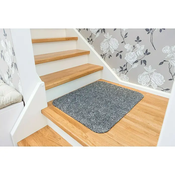 Astra Fußmatte Entra Saugaktiv - Uni, Anthrazit, 75 x 130 cm, Material Nutzschicht: 100 % Baumwolle - Stimmungsaufnahme