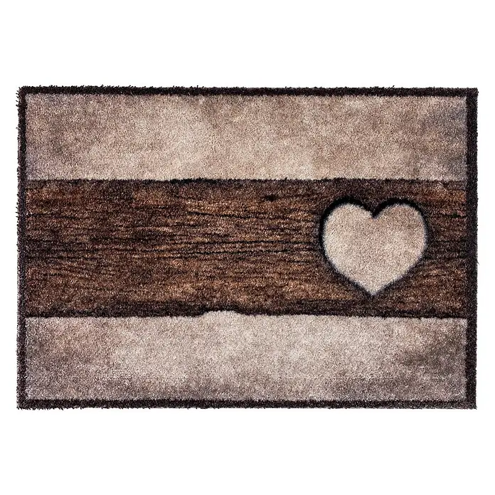 Astra Sauberlaufmatte Pure & Soft - L x B: 50 x 70 cm, Herz - Draufsicht