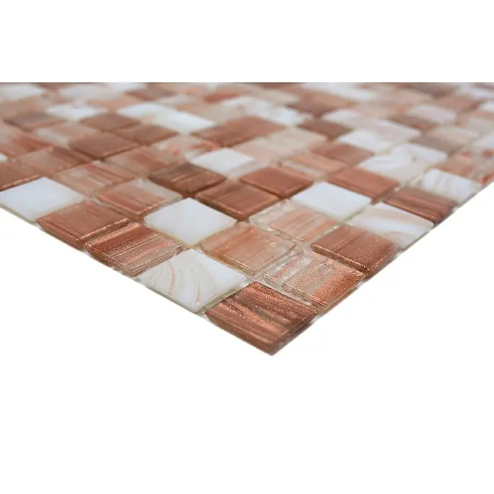 Mozaïektegel Vierkant Mix GM GS 101188 - 32,7 x 30,5 cm, Beige/Bruin/Wit, Mat - Close-up