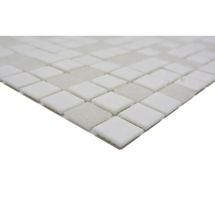 Mozaïektegel Vierkant Mix GM A 112 - 32,7 x 30,5 cm, Wit, Mat - Close-up