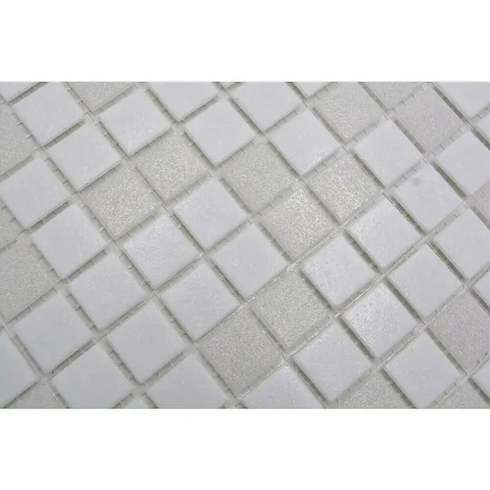 Mozaïektegel Vierkant Mix GM A 112 - 32,7 x 30,5 cm, Wit, Mat - Close-up