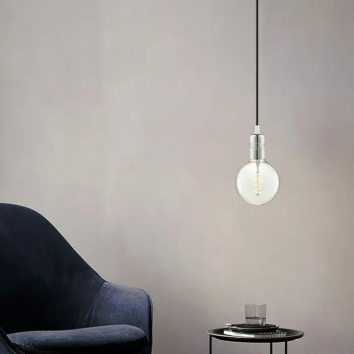 Home Sweet Home Lampfitting Shine - E27, Kleur: Zilver, Metaal, Ø x h: 3,8 x 5,9 cm - Sfeeropname