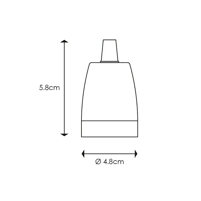 Home Sweet Home Lampfitting Posh - E27, Groen, Keramiek, Ø x h: 4,8 x 5,8 cm
