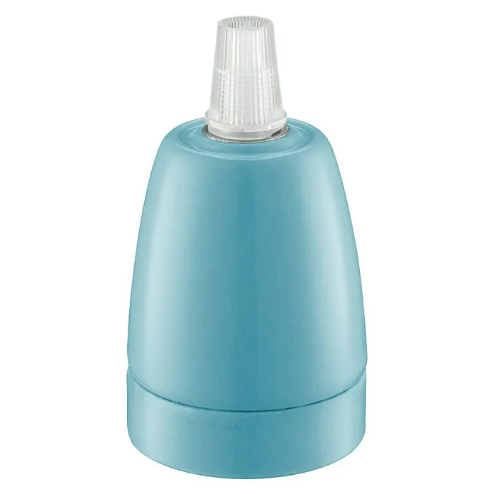 Home Sweet Home Lampfitting Posh - E27, Babyblauw, Keramiek, Ø x h: 4,8 x 5,8 cm - Vooraanzicht