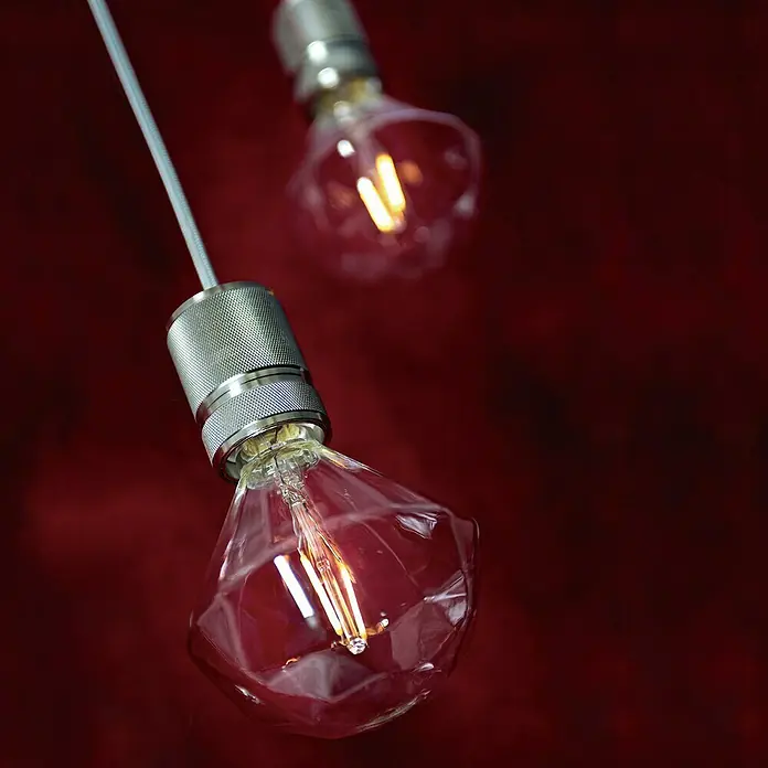 Home Sweet Home Lampfitting - E27, Kleur: Staal, Metaal - Sfeeropname