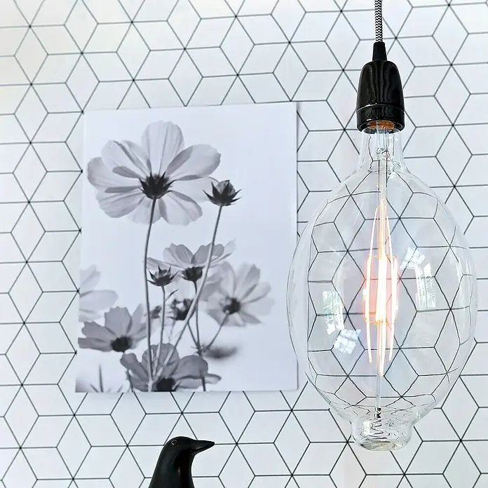 Home Sweet Home Lampfitting Posh - E27, Zwart, Keramiek, Ø x h: 4,8 x 5,8 cm - Sfeeropname