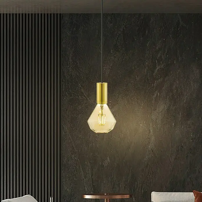 Home Sweet Home Lampfitting - E27, Goud, Ø x h: 5 x 11 cm - Sfeeropname