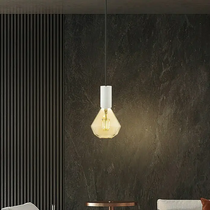 Home Sweet Home Lampfitting - E27, Wit, Ø x h: 5 x 11 cm - Sfeeropname