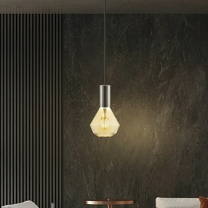Home Sweet Home Lampfitting - E27, Zwart, Ø x h: 5 x 11 cm - Sfeeropname