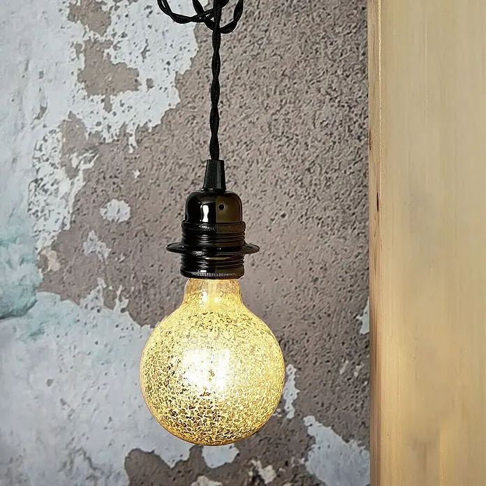 Home Sweet Home Lampfitting - E27, Zwart, Ø x h: 4,6 x 7,5 cm - Sfeeropname