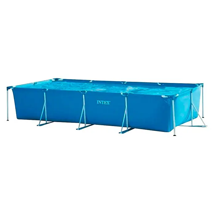 Intex Piscina Frame - L x An x Al: 450 x 220 x 84 cm, 7.127 l, Azul - Vista angular
