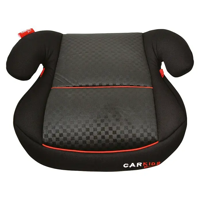 Carkids Autozitje Verhoger Zwart/Rood Groep 2/3 - Zwart/Rood - Vooraanzicht