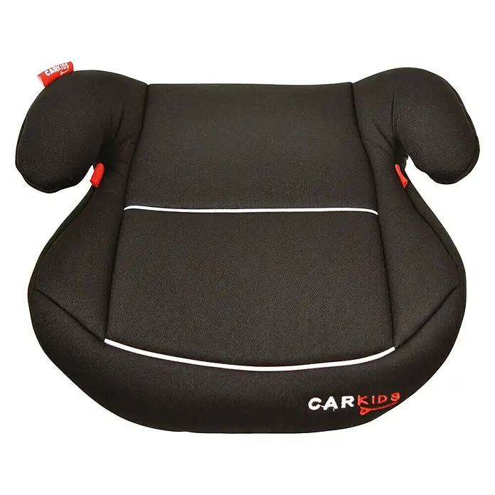 Carkids Autozitje Verhoger Zwart/Wit Groep 2/3 - Zwart - Vooraanzicht