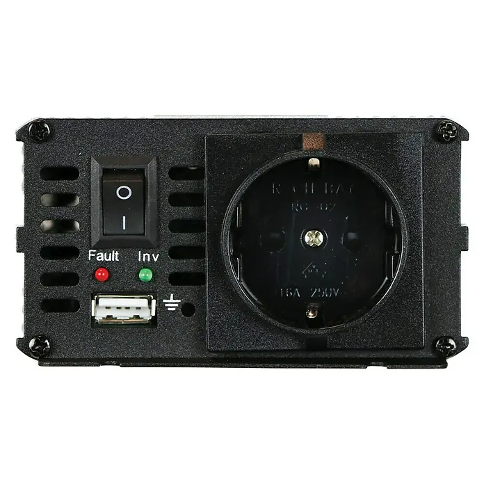 Carpoint Omvormer 12V>230V - 12 V, 230 V - Achteraanzicht