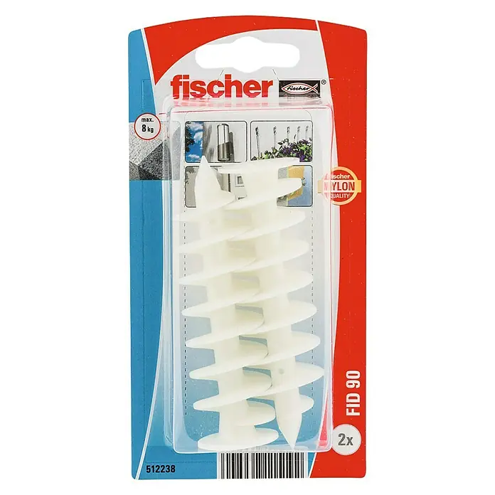 Isolatiemateriaalplug - 2 stk., Pluglengte: 90 mm, Nylon - Bovenaanzicht