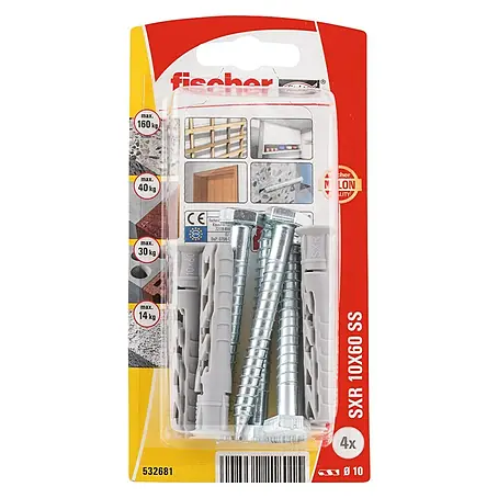 Fischer  Constructieplug SXR 10x60 SS K NV