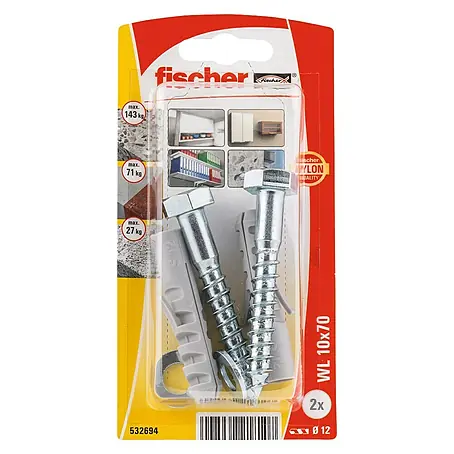 Fischer  Bevestigingsset WL 10 x 70 K NV
