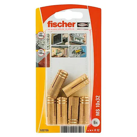 Fischer  Messingplug MS 10 x 32 K NV