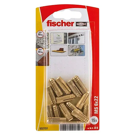 Fischer  Messingplug MS 6 x 22 K NV
