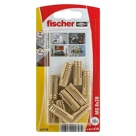 Fischer  Messingplug MS 8 x 28 K NV